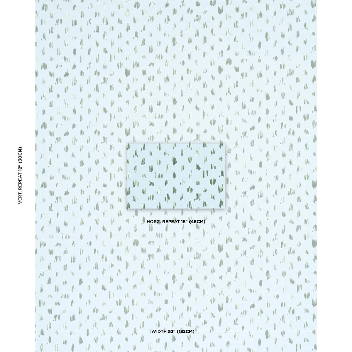 Schumacher 84392 Meadow Button Hand Embroidery Blue fabric swatch