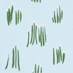 Schumacher 84392 Meadow Button Hand Embroidery Blue fabric swatch
