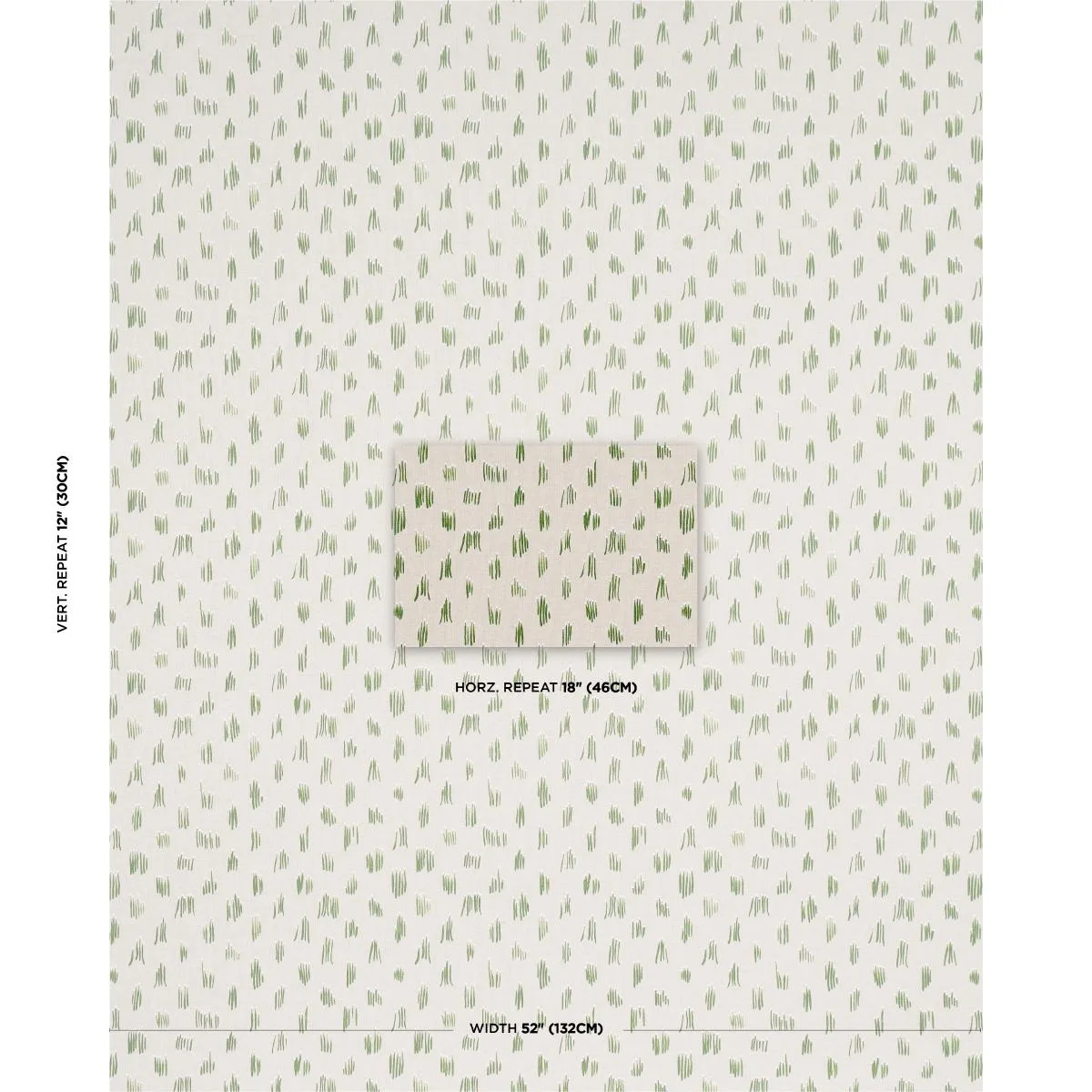 Schumacher 84391 Meadow Button Hand Embroidery Neutral fabric swatch