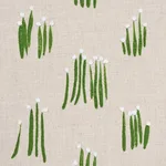 Schumacher 84391 Meadow Button Hand Embroidery Neutral fabric swatch