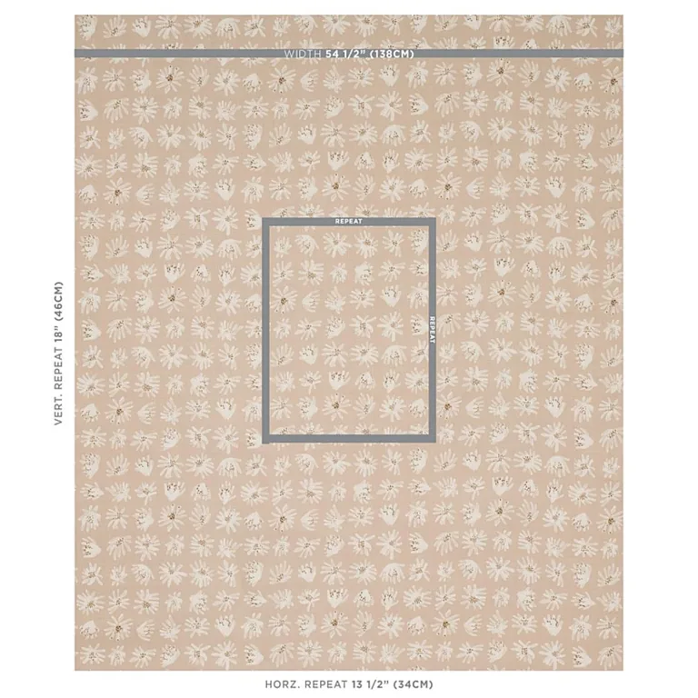 Schumacher 179721 Meadow Rock Natural fabric swatch