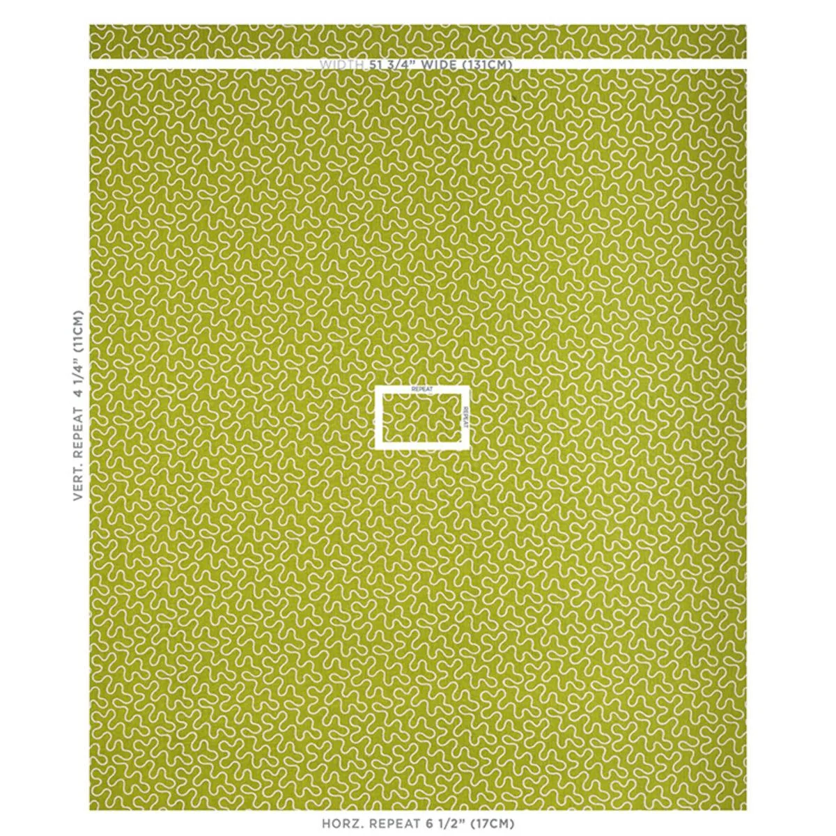 Schumacher 67604 Meander Embroidery Leaf fabric swatch