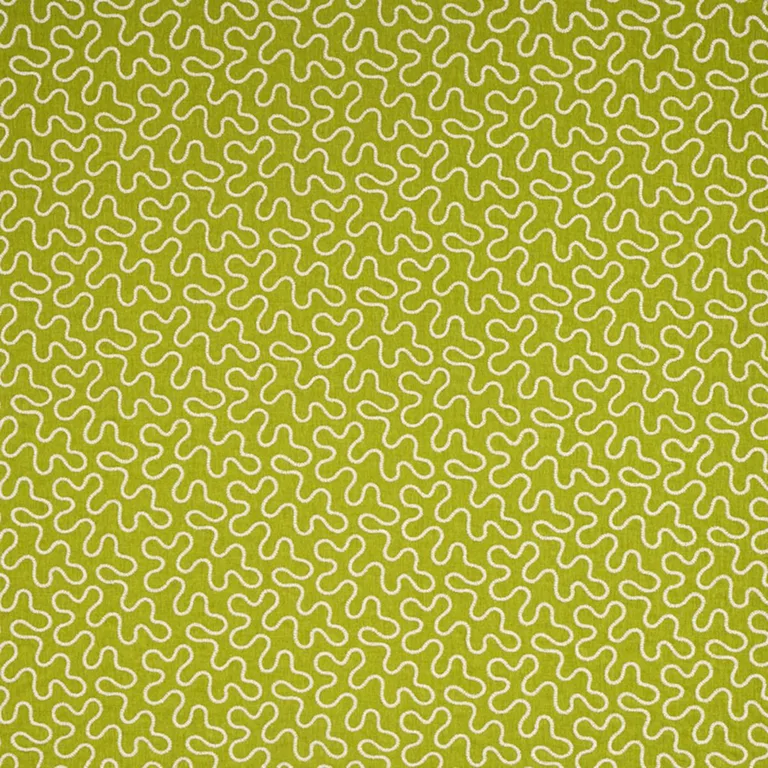 Schumacher 67604 Meander Embroidery Leaf fabric swatch