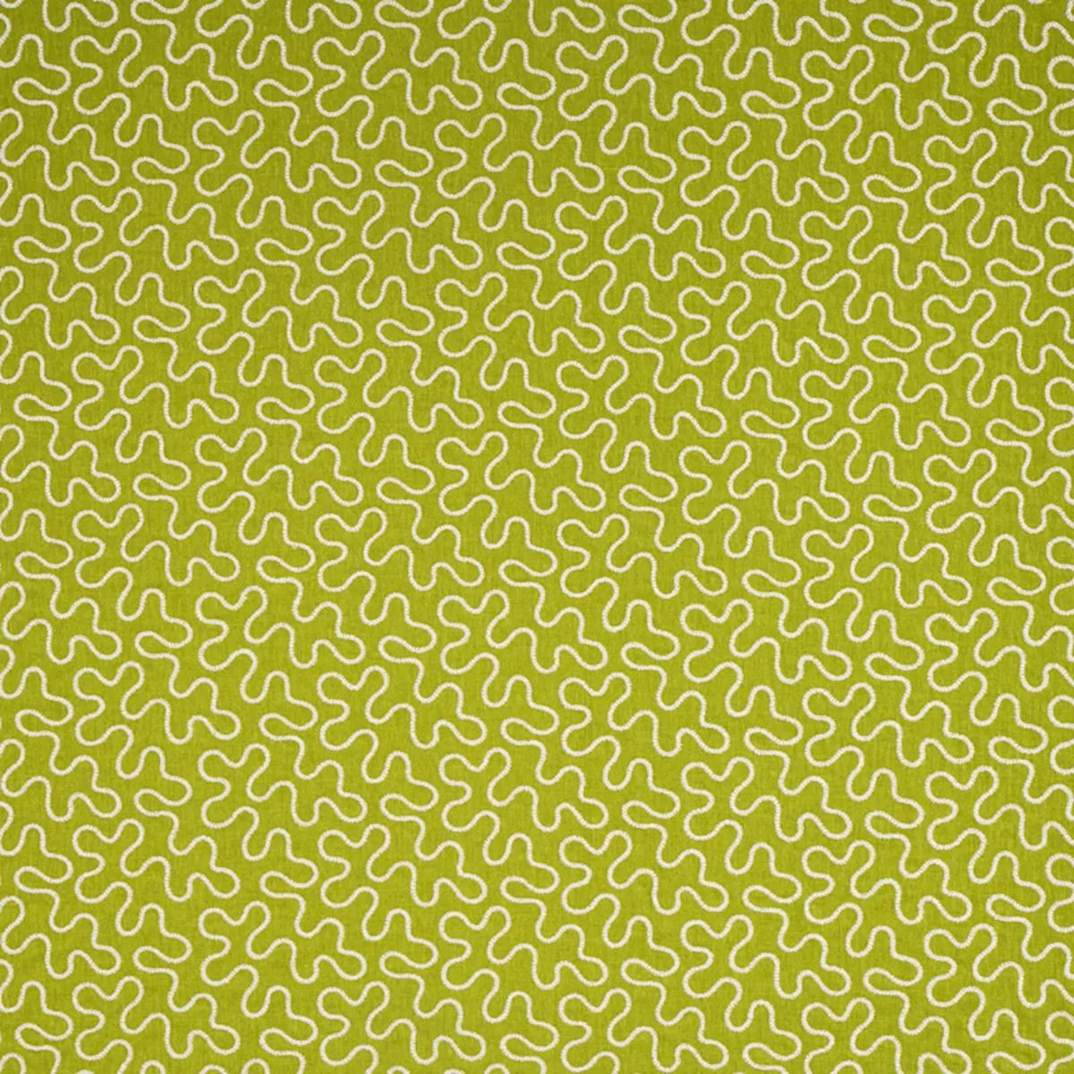 Schumacher 67604 Meander Embroidery Leaf fabric swatch