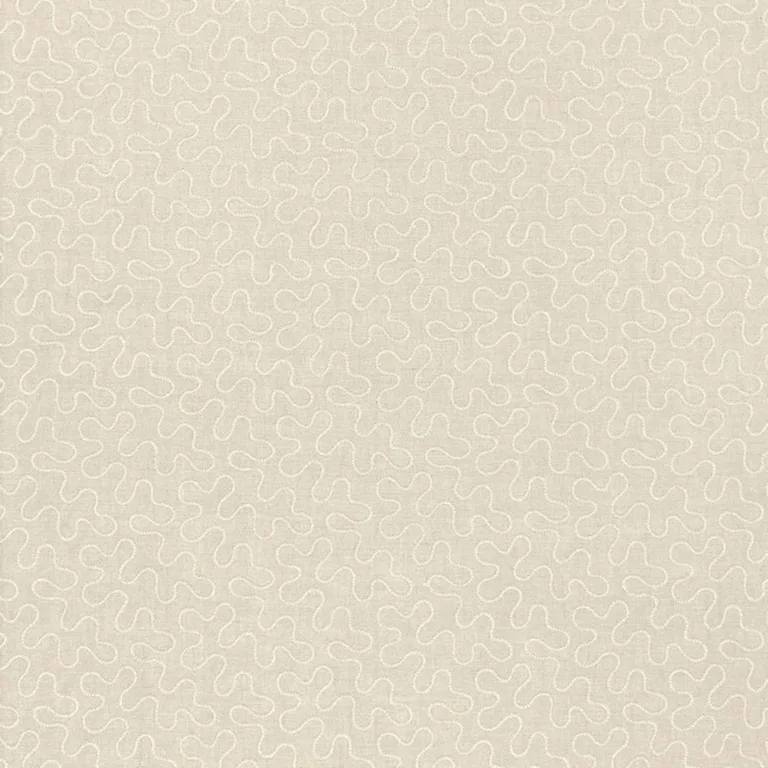 Schumacher 67601 Meander Embroidery Linen fabric swatch