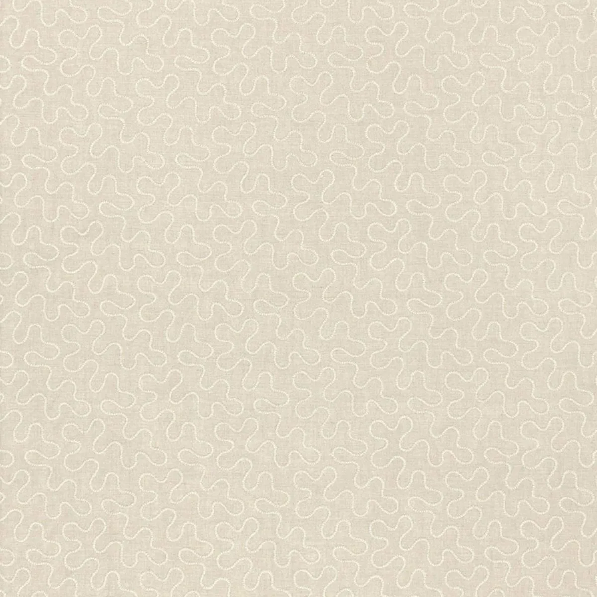 Schumacher 67601 Meander Embroidery Linen fabric swatch