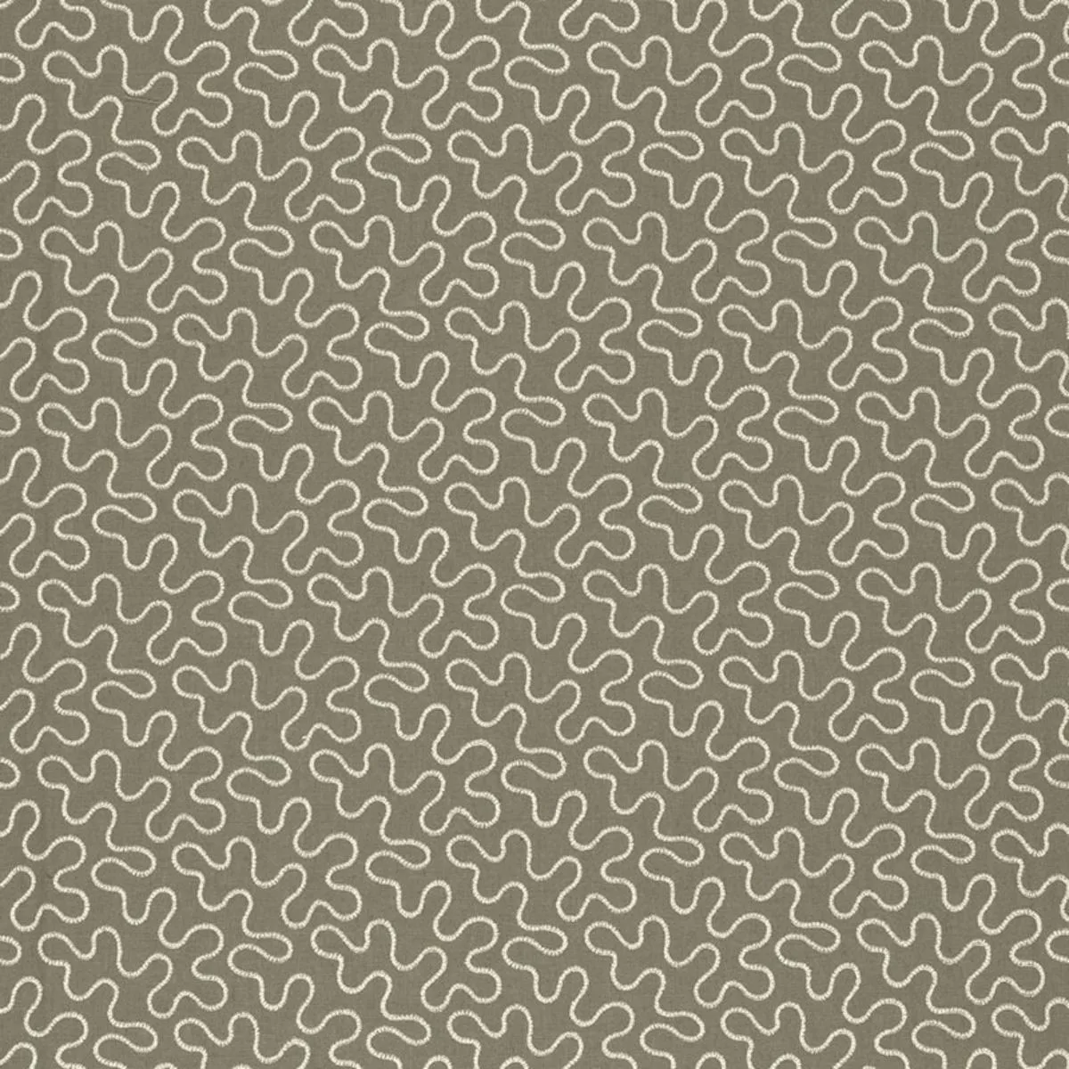 67602 Meander Embroidery Peat Fabric