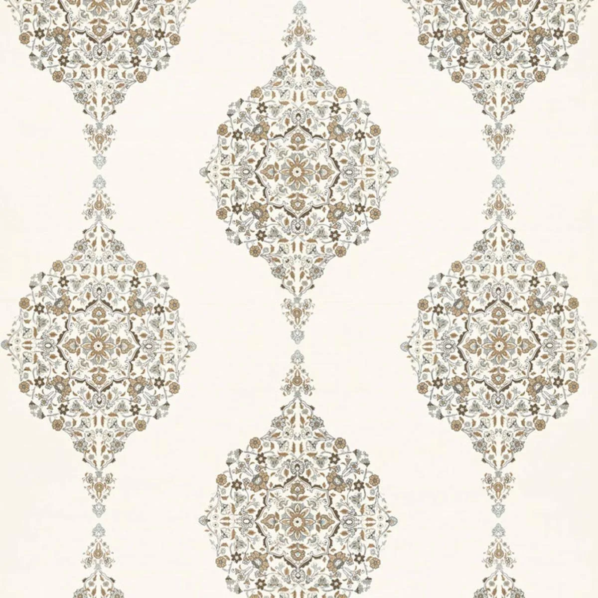 Schumacher 175320 Mehndi Linen Print Flax fabric swatch