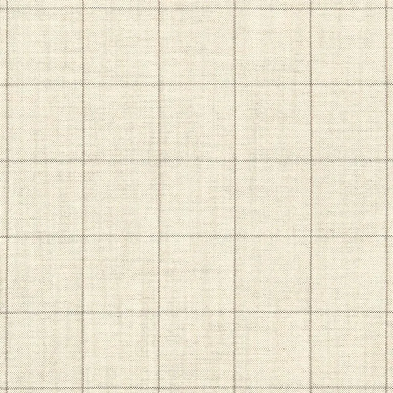 Schumacher 66450 Mellier Plaid Linen fabric swatch