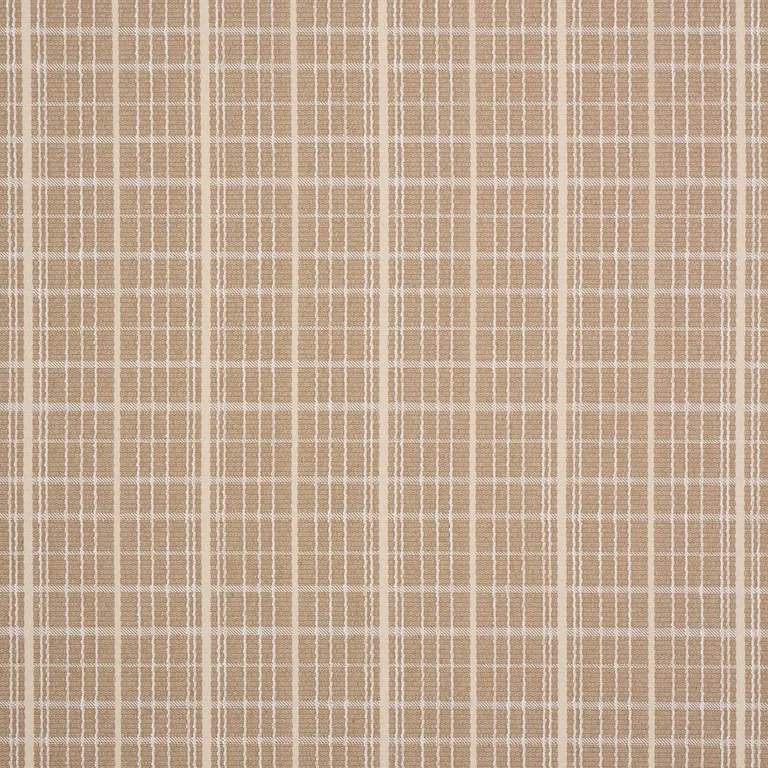 Schumacher 87690 Merrick Performance Plaid Beige fabric swatch