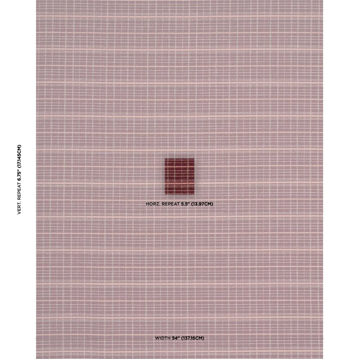 Schumacher 87693 Merrick Performance Plaid Garnet fabric swatch