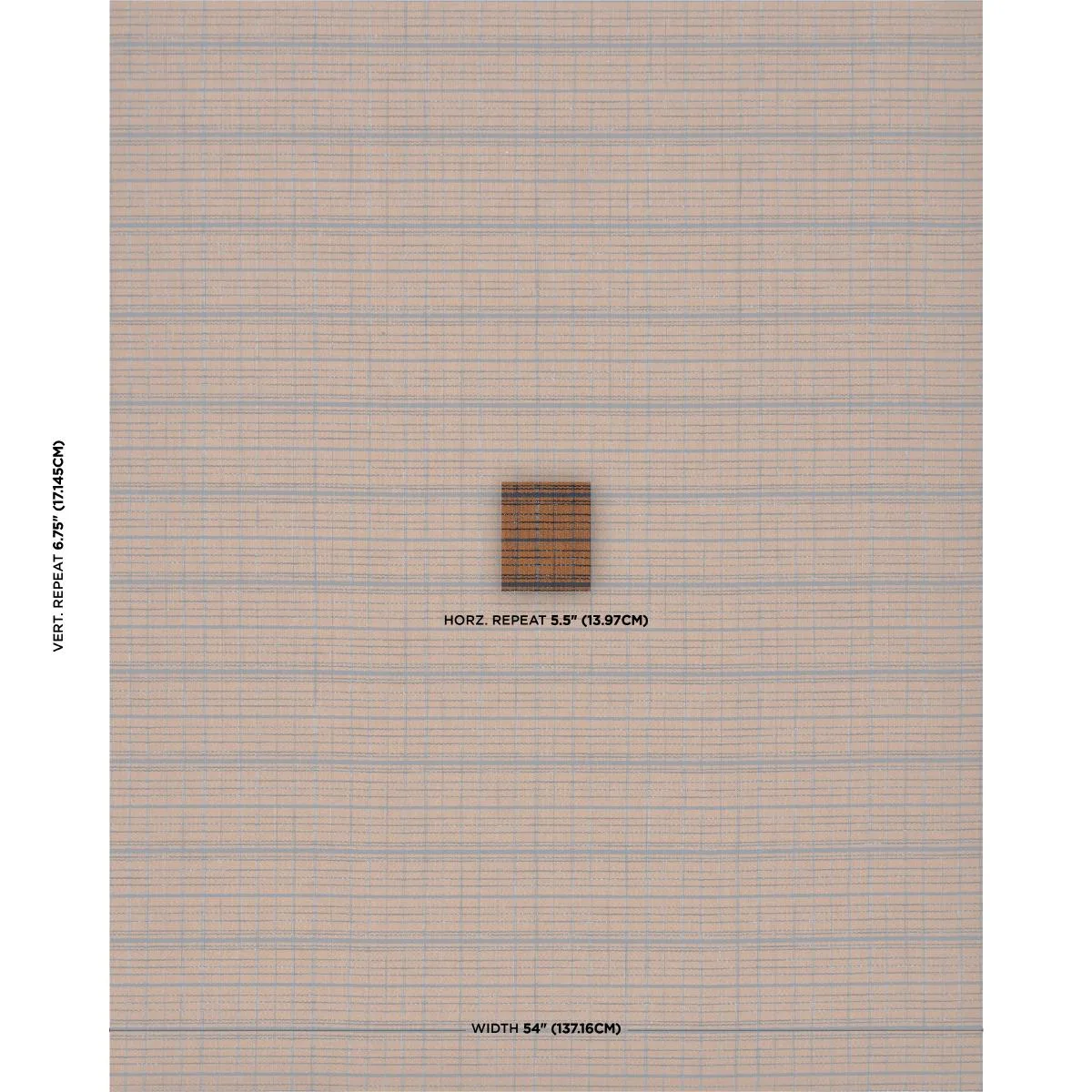 Schumacher 87692 Merrick Performance Plaid Sepia fabric swatch