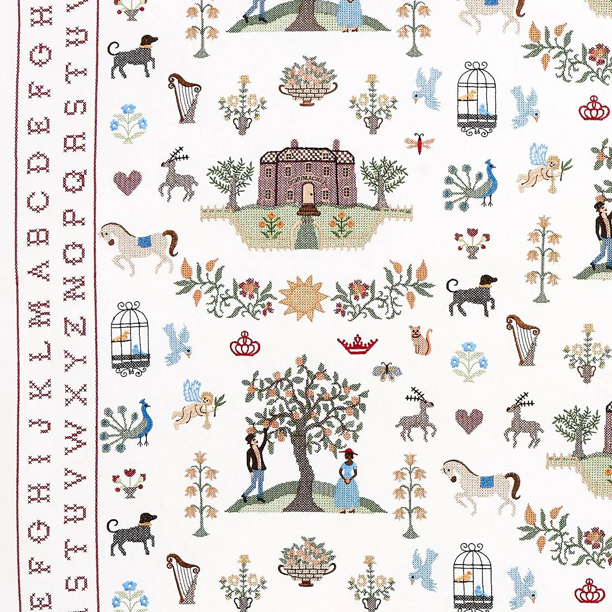 Schumacher 82890 Merrifield Sampler Document fabric swatch