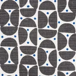 Schumacher 177360 Mezza Luna Black fabric swatch