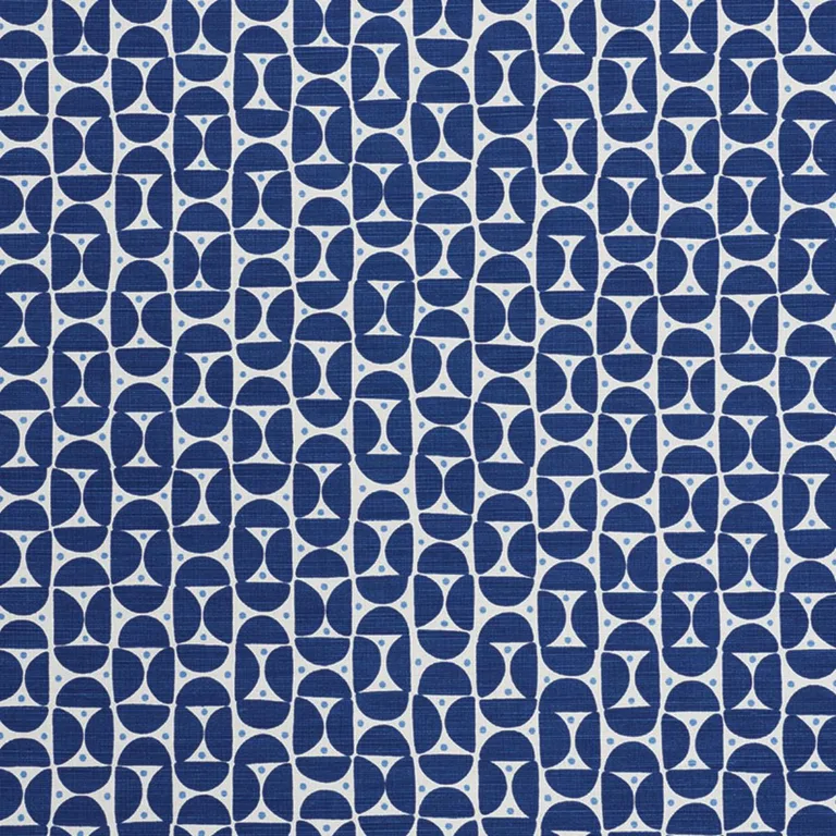 Schumacher 177363 Mezza Luna Blue fabric swatch