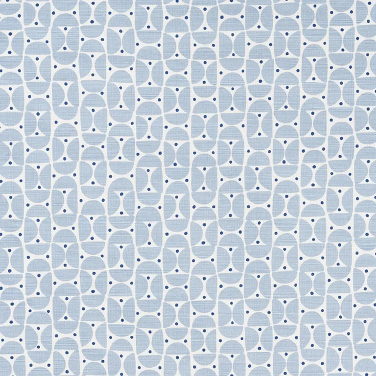 Schumacher 177361 Mezza Luna Sky fabric swatch