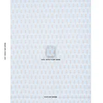 Schumacher 181390 Mia Tulip Sky & Sand fabric swatch
