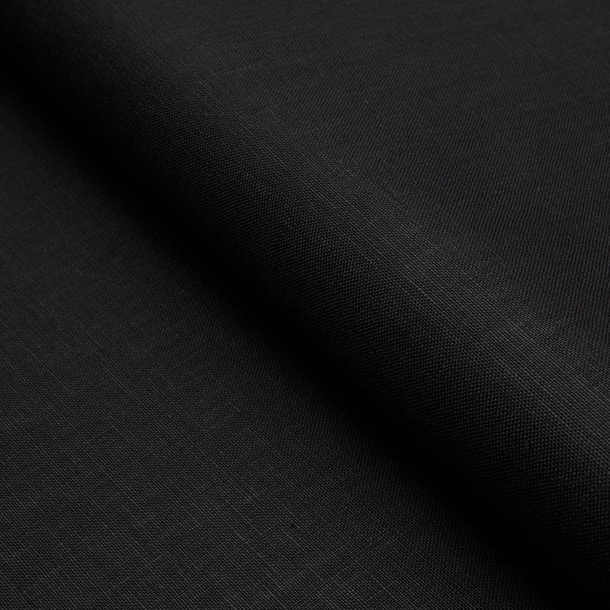 Schumacher 83041 Middleton Linen Black fabric swatch