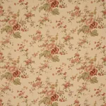 Schumacher 183132 Midsummer Hollyhock Beige fabric swatch