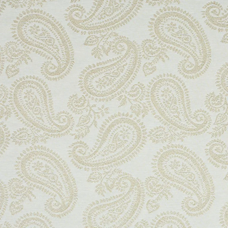 Schumacher 78720 Milena Paisley Natural fabric swatch