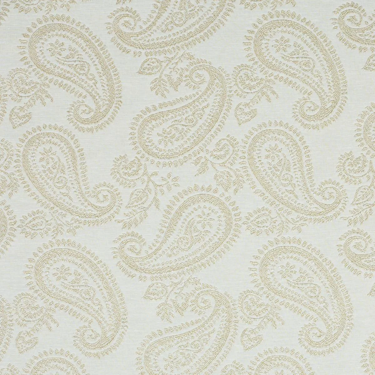 Schumacher 78720 Milena Paisley Natural fabric swatch