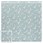 Schumacher 78721 Milena Paisley Sky fabric swatch