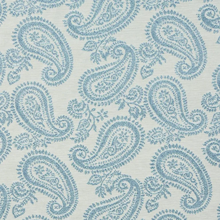 Schumacher 78721 Milena Paisley Sky fabric swatch