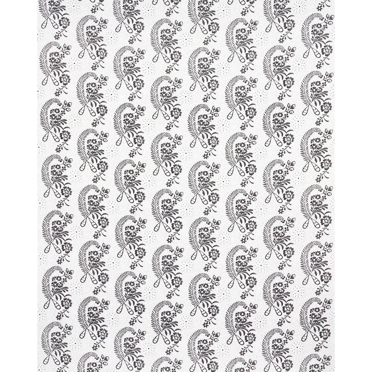 Schumacher 177211 Millicent Blackwork fabric swatch