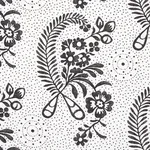 Schumacher 177211 Millicent Blackwork fabric swatch