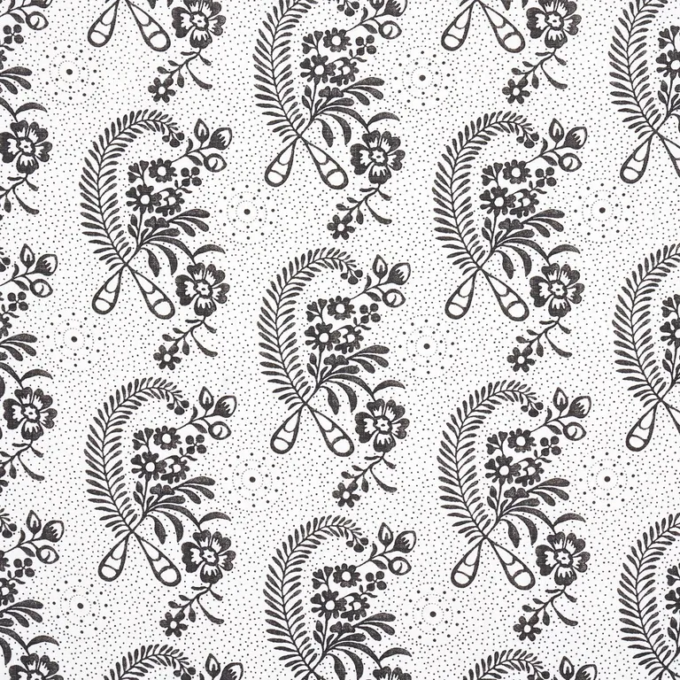 Schumacher 177211 Millicent Blackwork fabric swatch