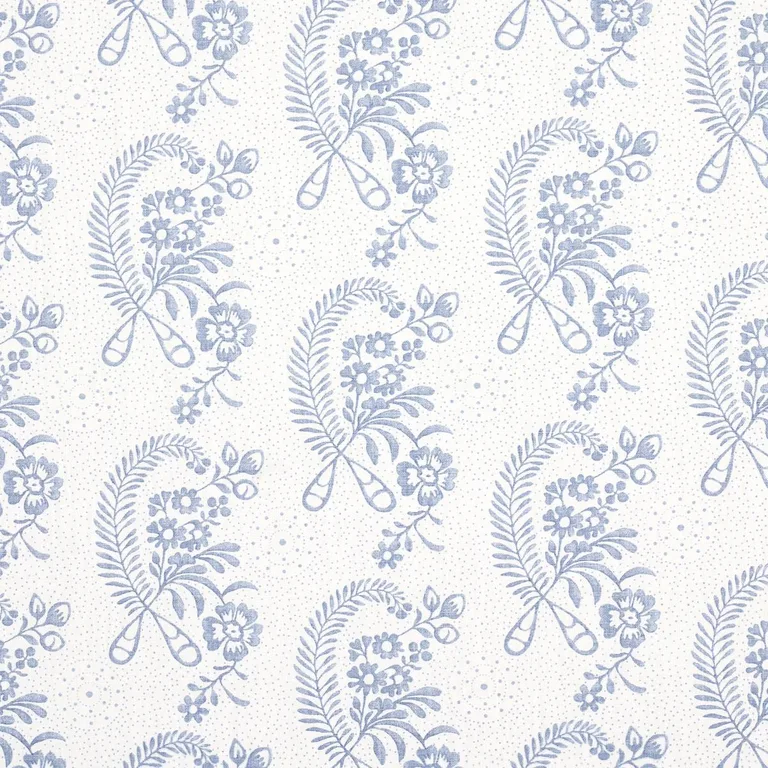 Schumacher 177212 Millicent Delft fabric swatch