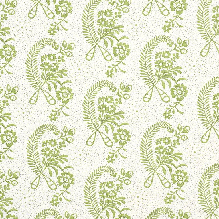 Schumacher 177213 Millicent Leaf fabric swatch
