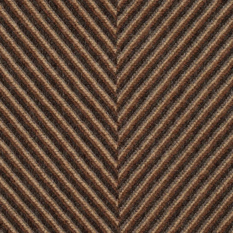 Schumacher 83271 Milo Wool Herringbone Espresso fabric swatch