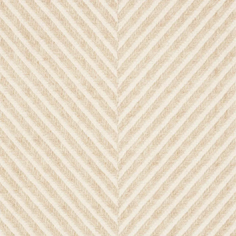 Schumacher 83270 Milo Wool Herringbone Natural fabric swatch
