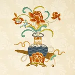Schumacher 64420 Ming Embroidery Multi-Color fabric swatch