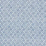 Schumacher 177280 Ming Fret Print Blue fabric swatch