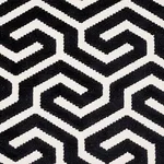 Schumacher 73107 Ming Fret Velvet Black fabric swatch