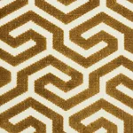 Schumacher 73102 Ming Fret Velvet Bronze fabric swatch