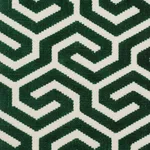Schumacher 73103 Ming Fret Velvet Emerald fabric swatch