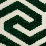 Schumacher 73103 Ming Fret Velvet Emerald fabric swatch