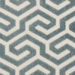 Schumacher 73100 Ming Fret Velvet Mineral fabric swatch