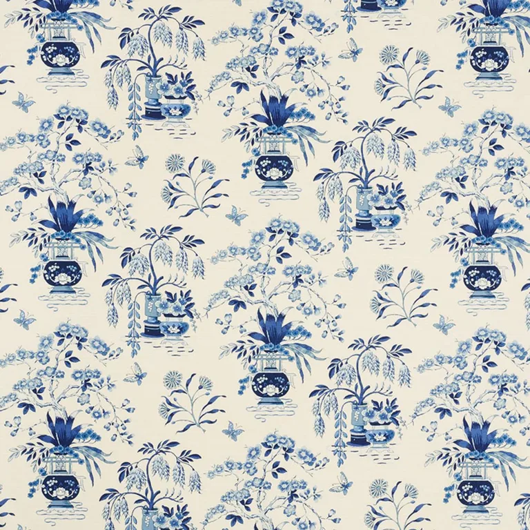 Schumacher 176733 Ming Vase Porcelain fabric swatch