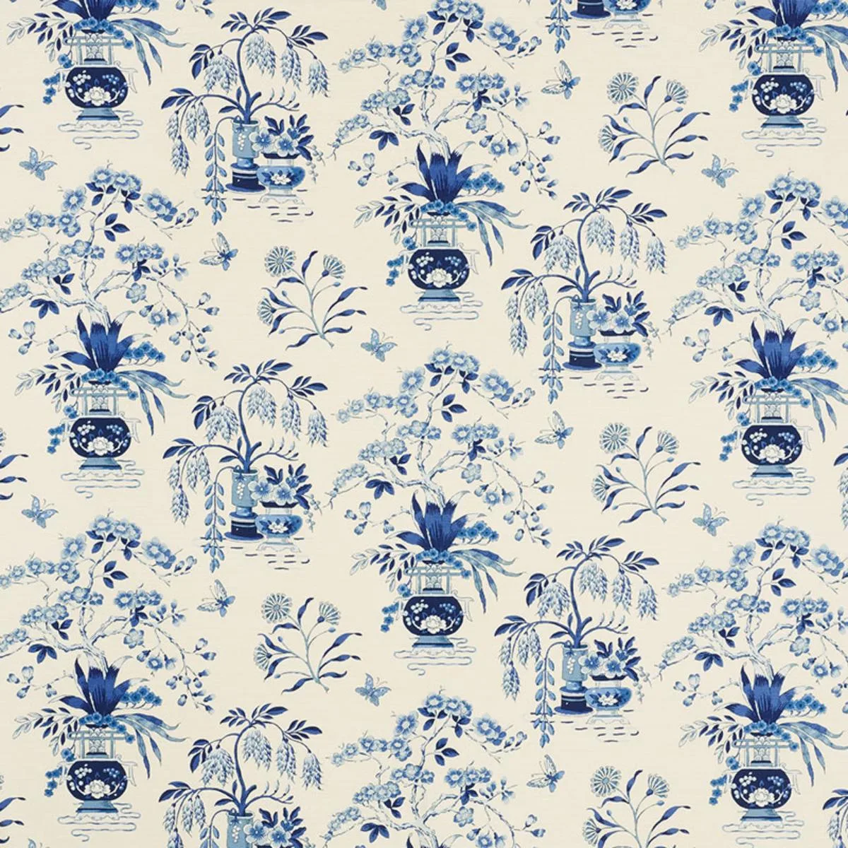 Schumacher 176733 Ming Vase Porcelain fabric swatch