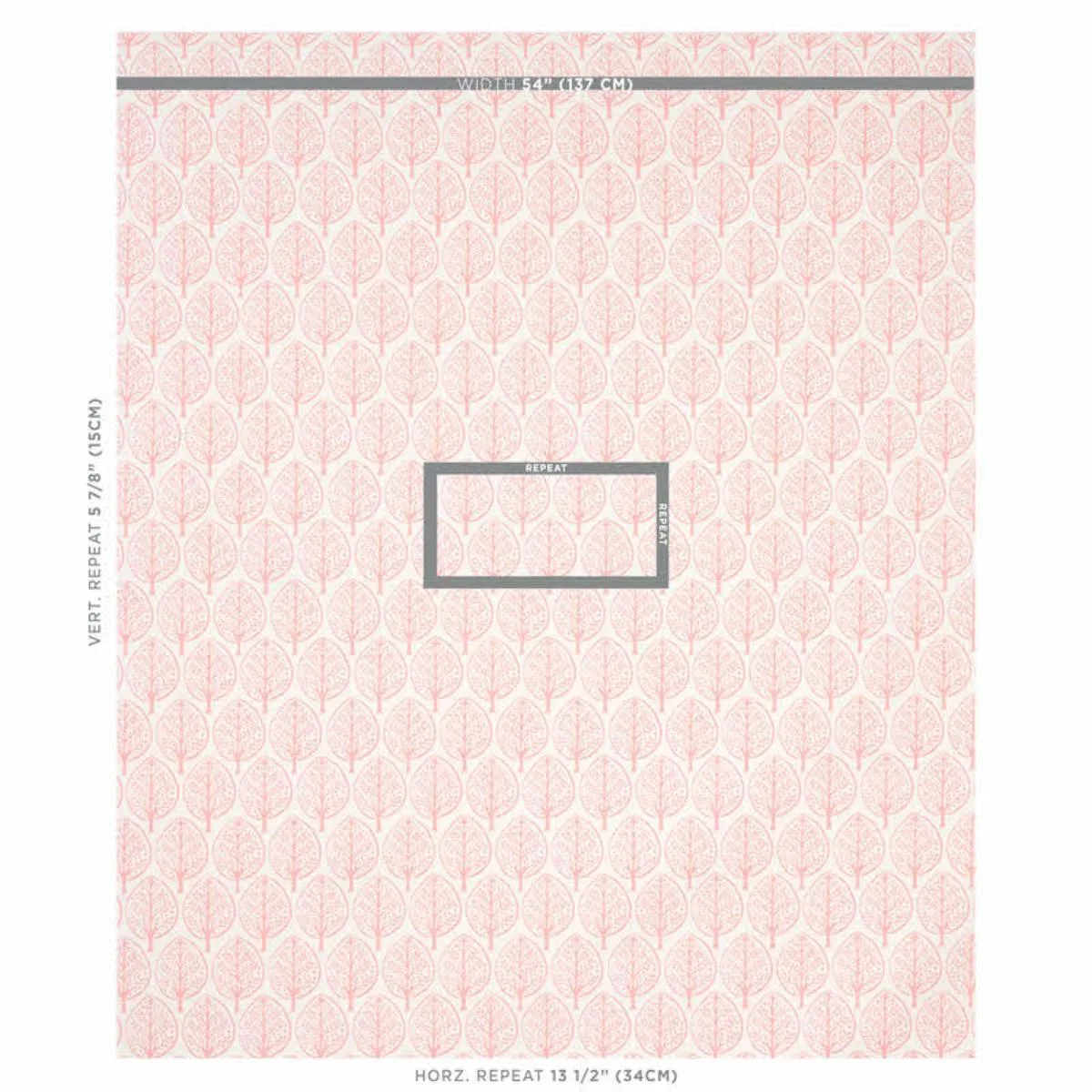 Schumacher 179141 Mini Burchettes Pink fabric swatch