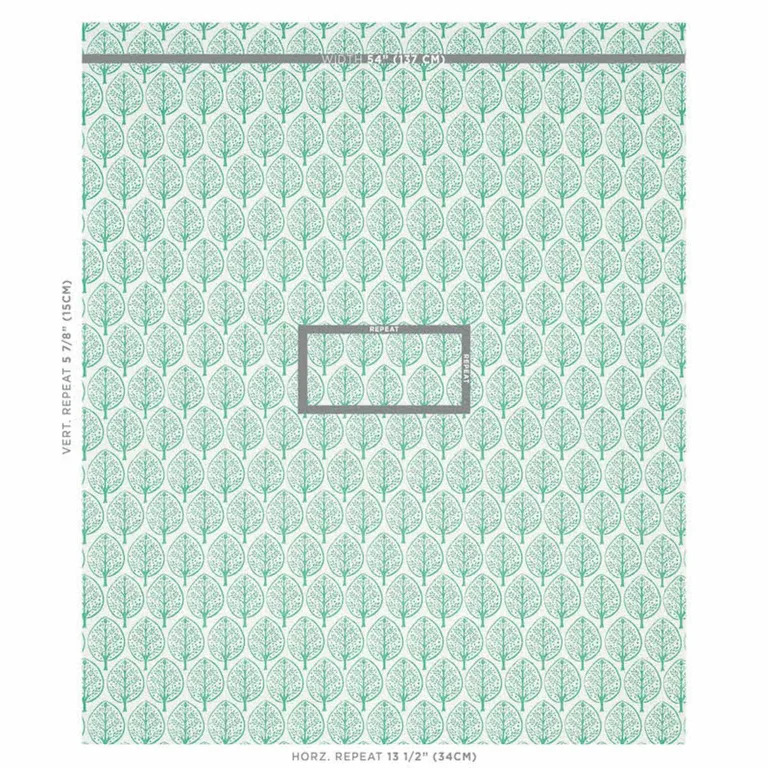 Schumacher 179140 Mini Burchettes Sea Glass fabric swatch