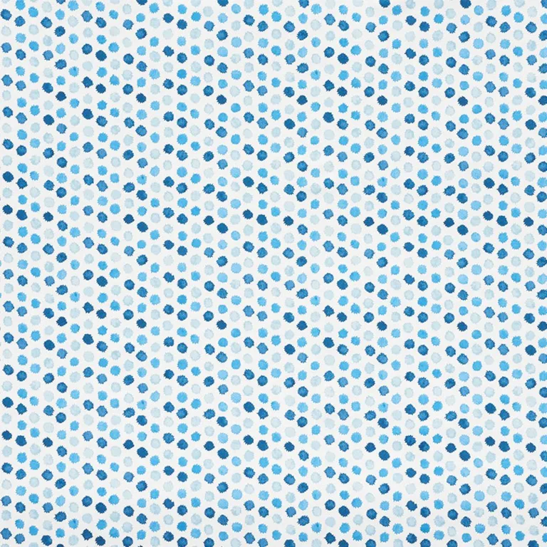 Schumacher 177872 Mini Bursts Blues fabric swatch