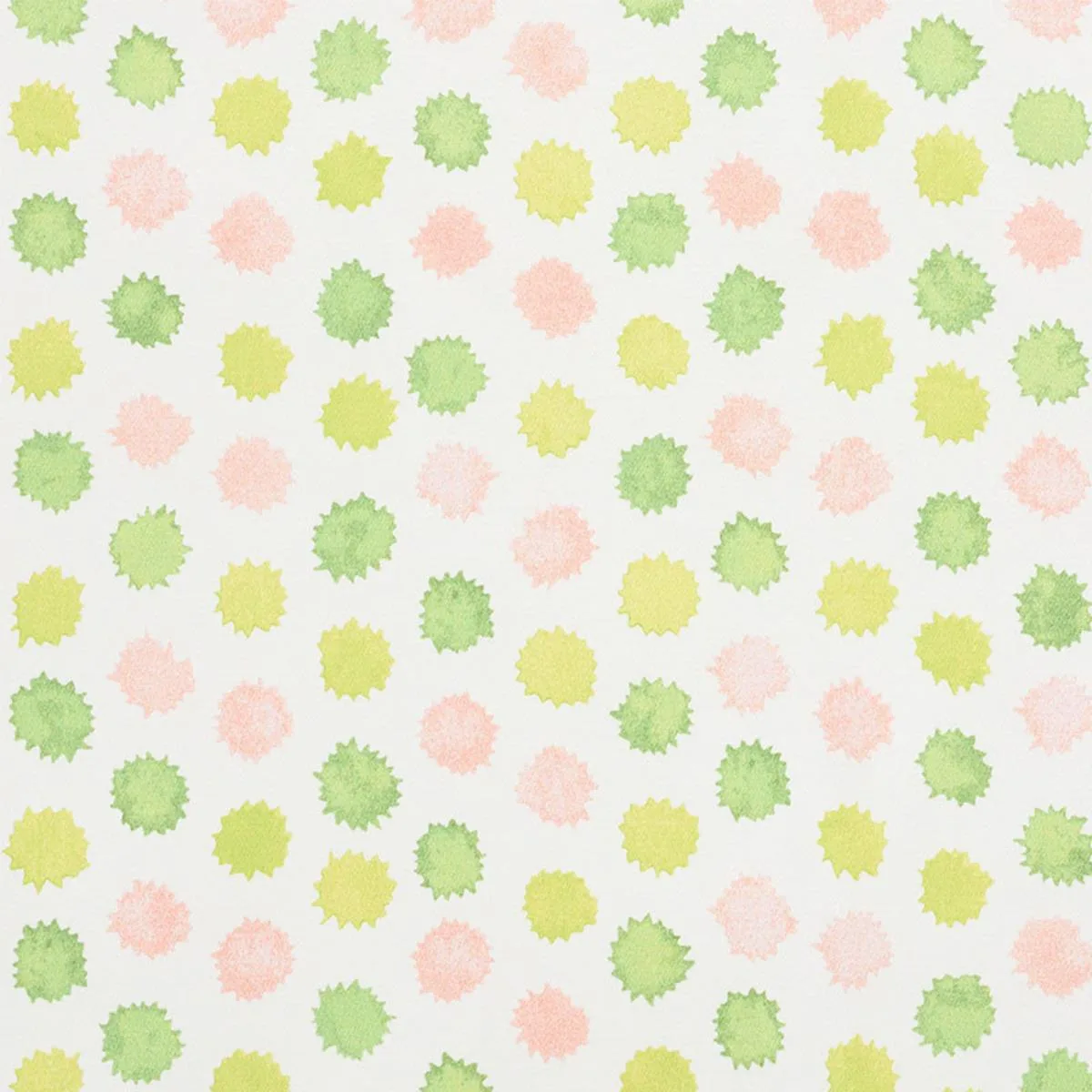 Schumacher 177871 Mini Bursts Pink & Leaf fabric swatch
