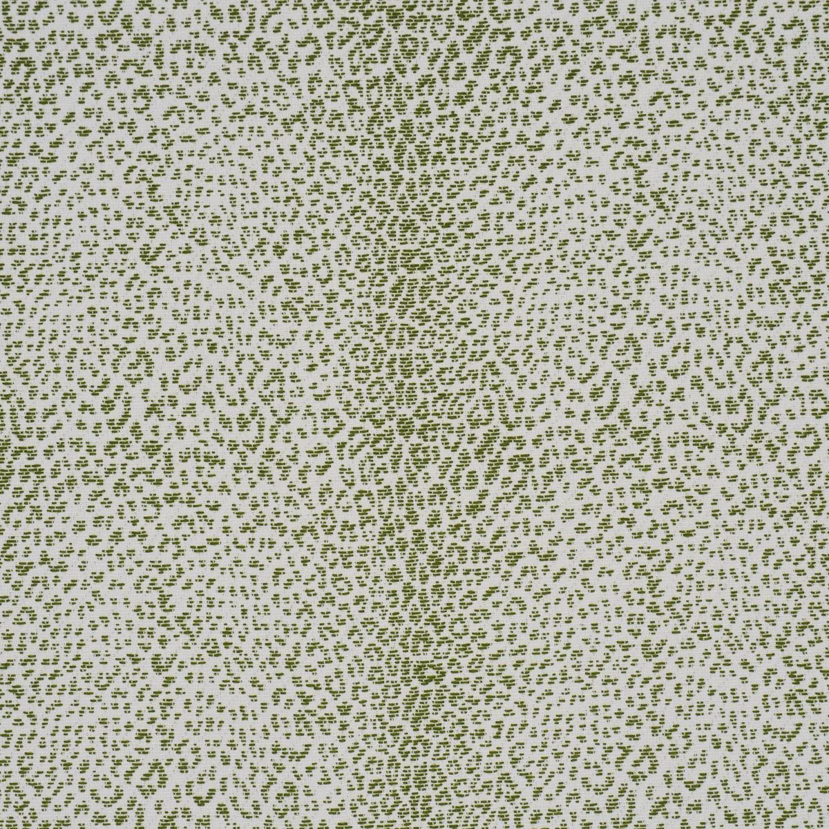 Schumacher 75439 Mini Leopard Outdoor Green fabric swatch