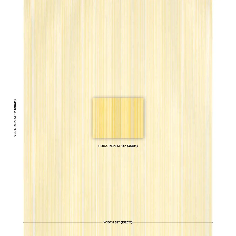 Schumacher 183762 Ministripe Buttercup fabric swatch