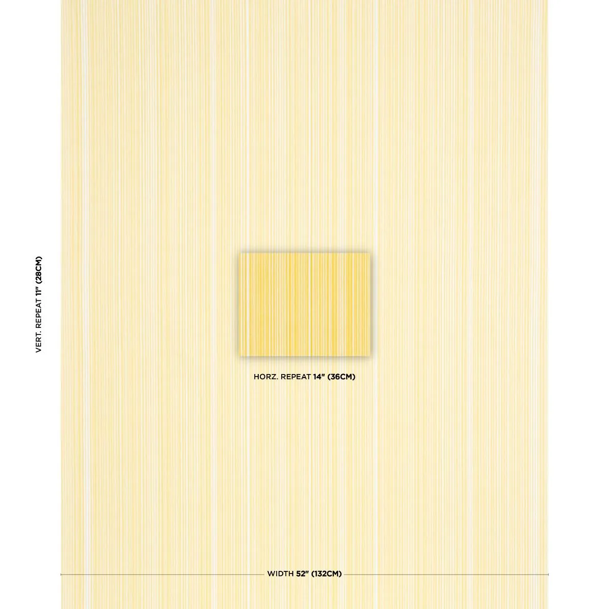 Schumacher 183762 Ministripe Buttercup fabric swatch